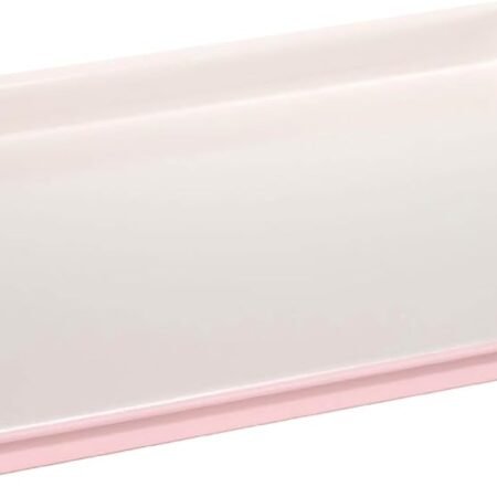 Nonstick Carbon Steel Bakeware Collection, 15-Inch x 10-Inch Cookie Baking Sheet, Dishwasher Safe, Made without  and , Pink Cream Two-Tone