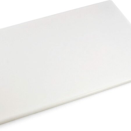 Commercial Grade Plastic Cutting Board 18 x 12 x 1/2 Thick High Density White Poly,  Certified and Dishwasher Safe for Food Service